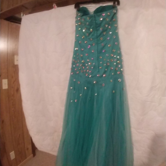 Turquoise Prom Dress - Picture 3 of 3